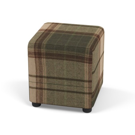 Tartan Cube Seating | Footstools Direct | Quality Extra Seating