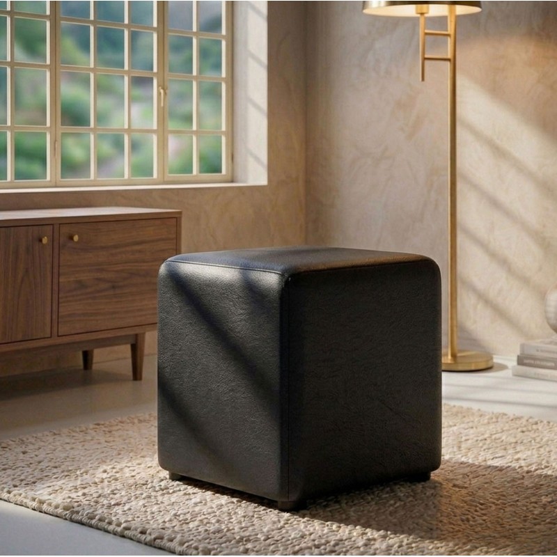 Faux Leather Cube Seating