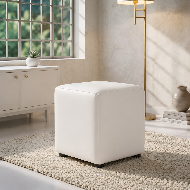 Faux Leather Cube Seating