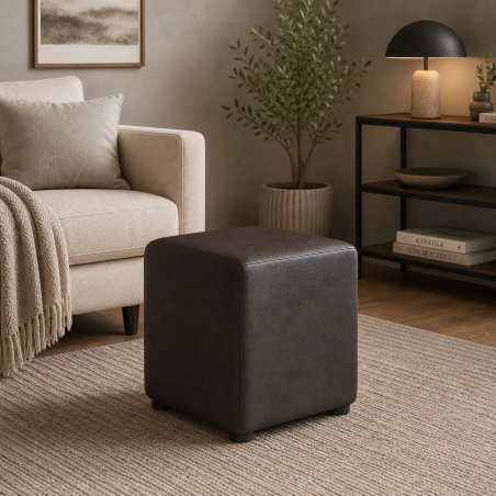 Italian Leather Cube Seats | UK Handmade | Footstools Direct