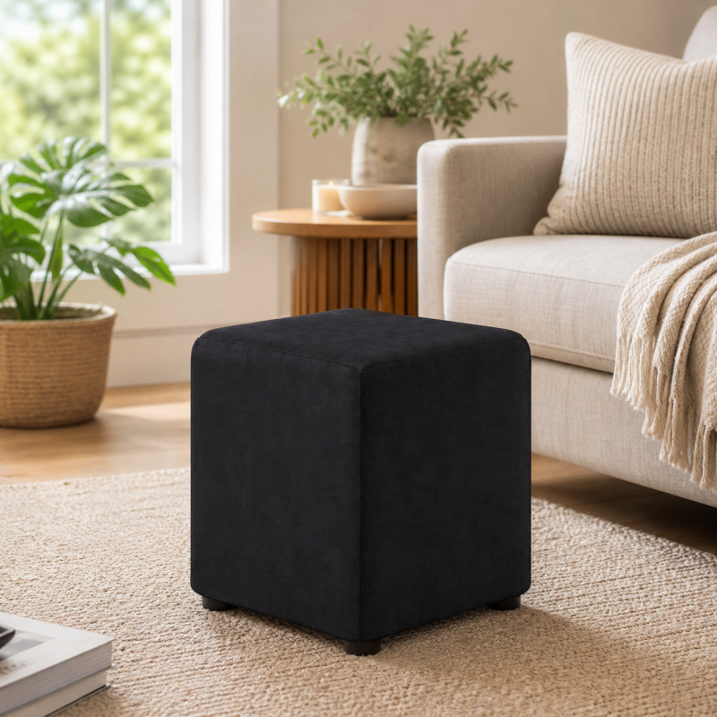 Fabric Material Cube Seating | UK Handmade | Footstools Direct