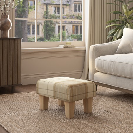 Large Tartan Material Footstools | Footstools Direct | Handmade Goods!