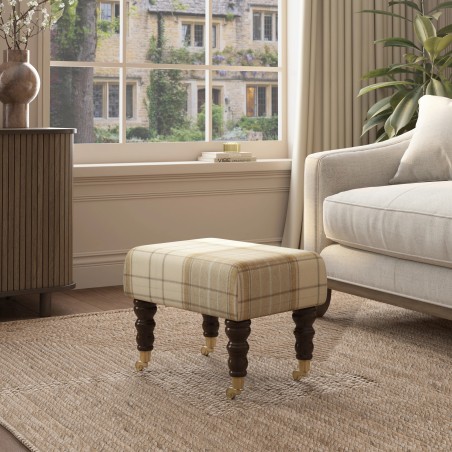 Large Tartan Material Footstools | Footstools Direct | Handmade Goods!
