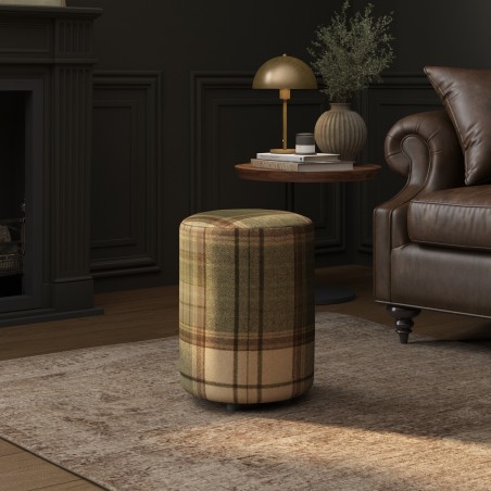 Tartan Round Stools | Footstools Direct | UK handmade