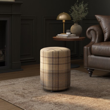 Tartan Round Stools | Footstools Direct | UK handmade