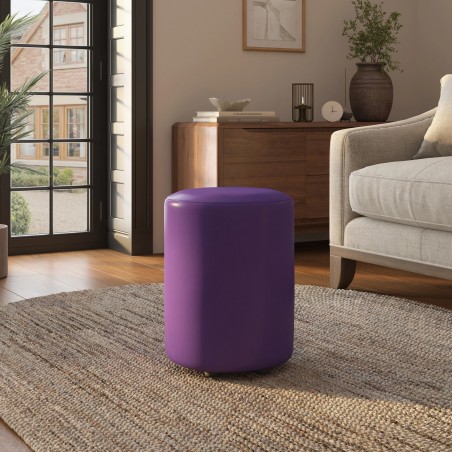 Faux Leather Round Stools | UK Handmade | Footstools Direct