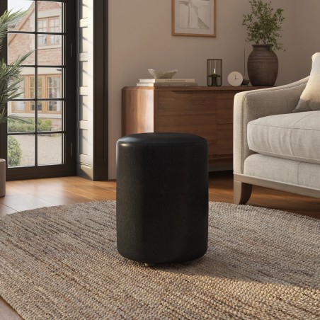 Faux Leather Round Stools | UK Handmade | Footstools Direct