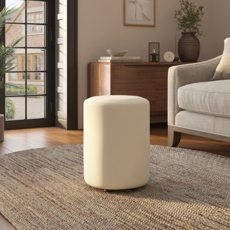 Faux Leather Round Stools | UK Handmade | Footstools Direct