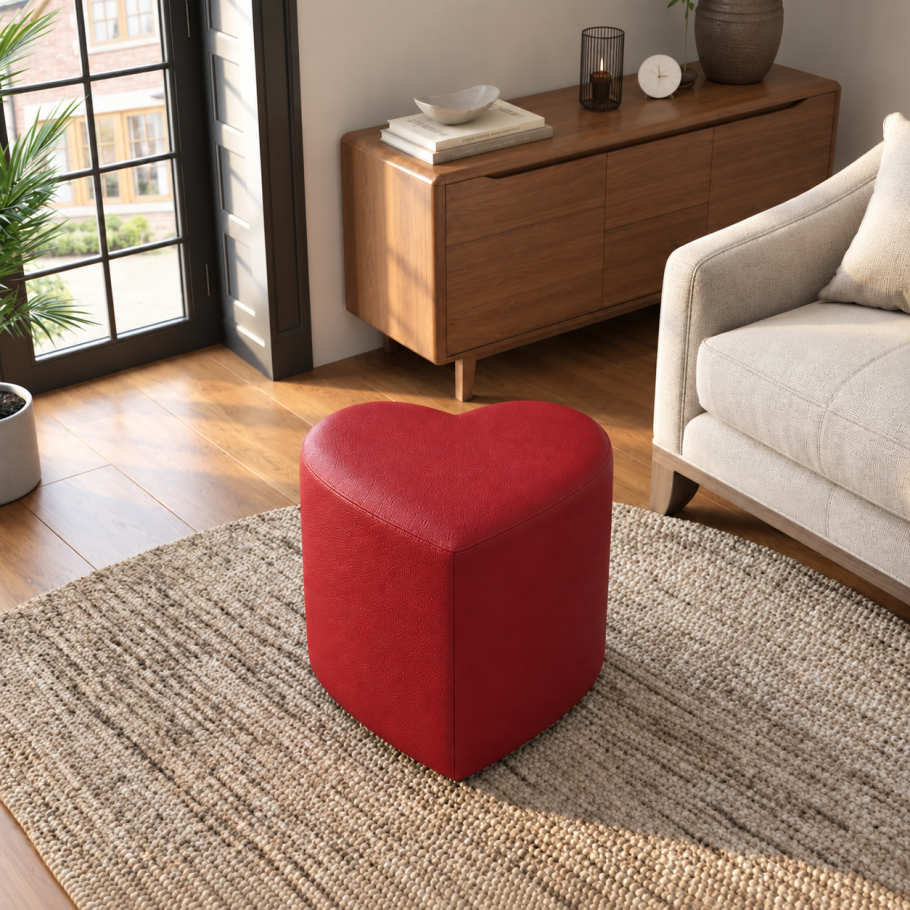 Heart Shaped Footstool