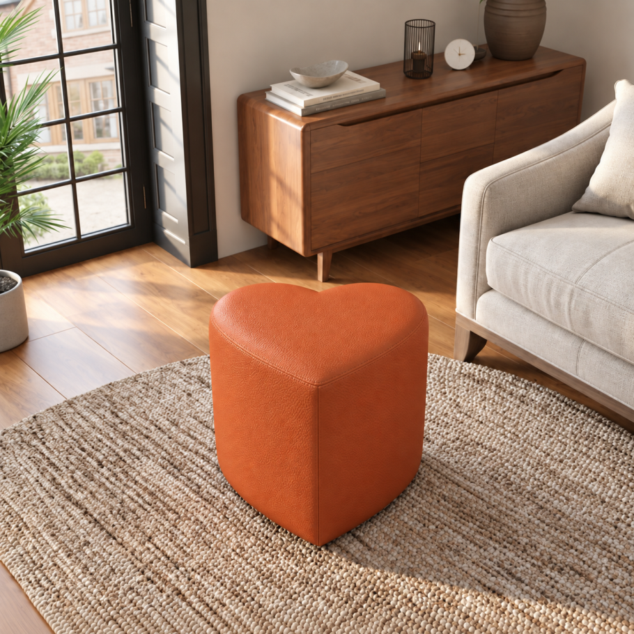 Heart Shaped Footstool