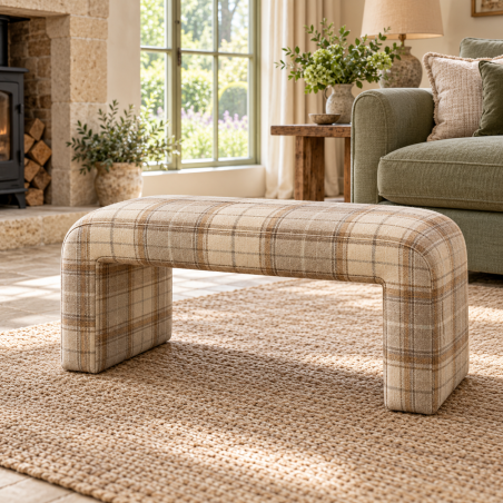 Tartan Bench Footstool
