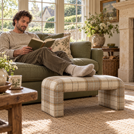 Tartan Bench Footstool