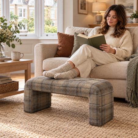 Tartan Bench Footstool