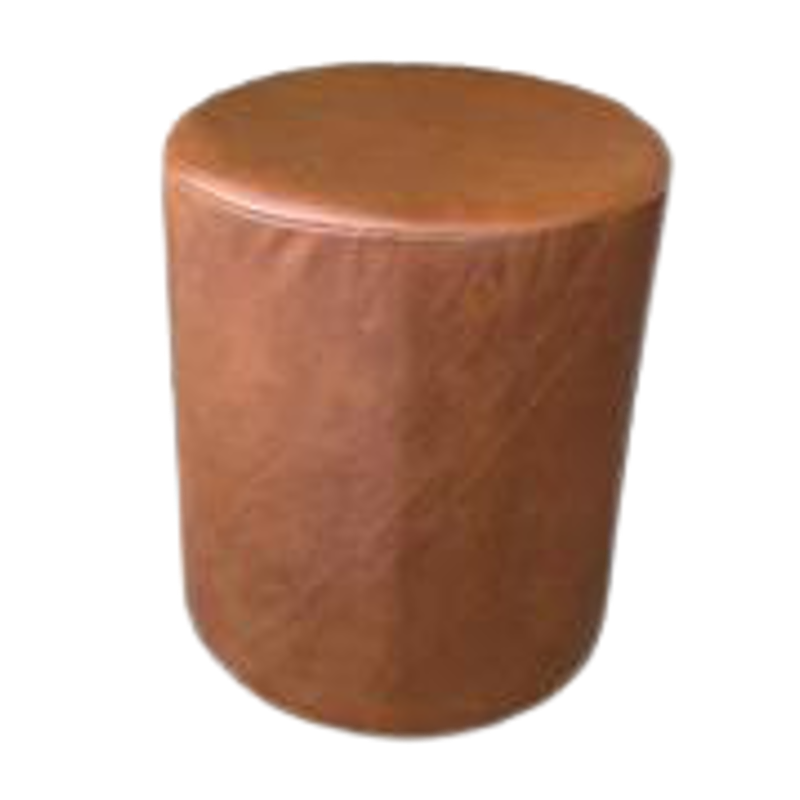 Italian Leather Round Stools | Footstools Direct | UK handmade