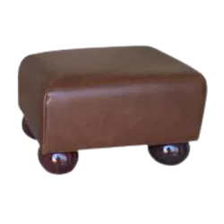 Small Italian Leather Footstools | UK handmade | Footstools Direct