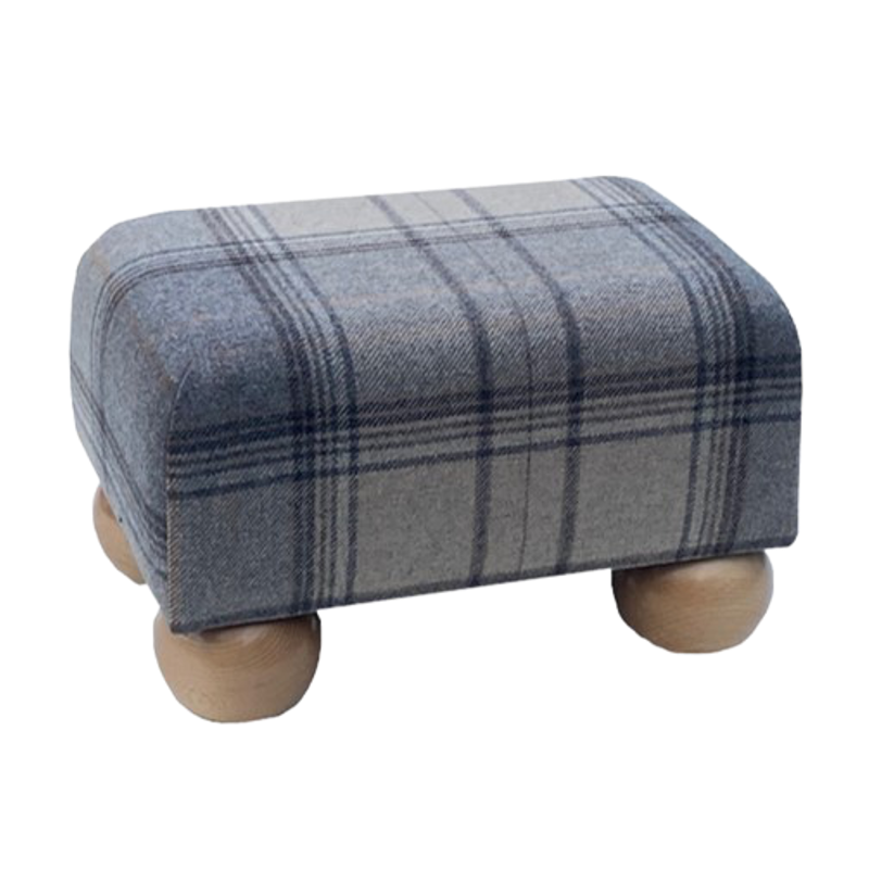Small Tartan Wool Footstools | UK handmade | Footstools Direct