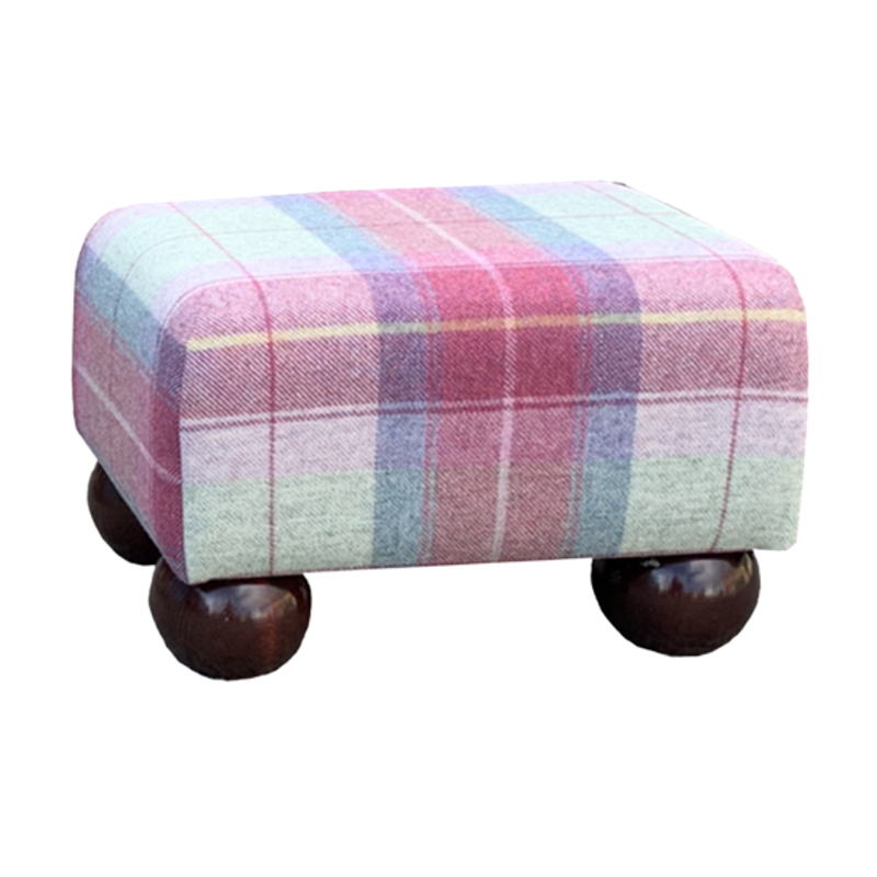 Small Tartan Wool Footstools | UK handmade | Footstools Direct