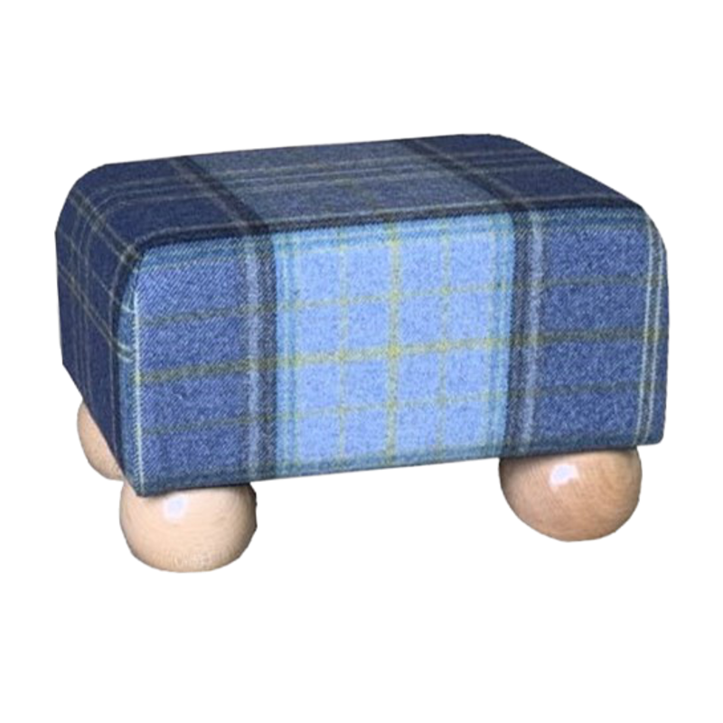 Small Tartan Wool Footstools | UK handmade | Footstools Direct