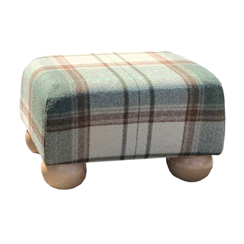 Small Tartan Wool Footstools | UK handmade | Footstools Direct