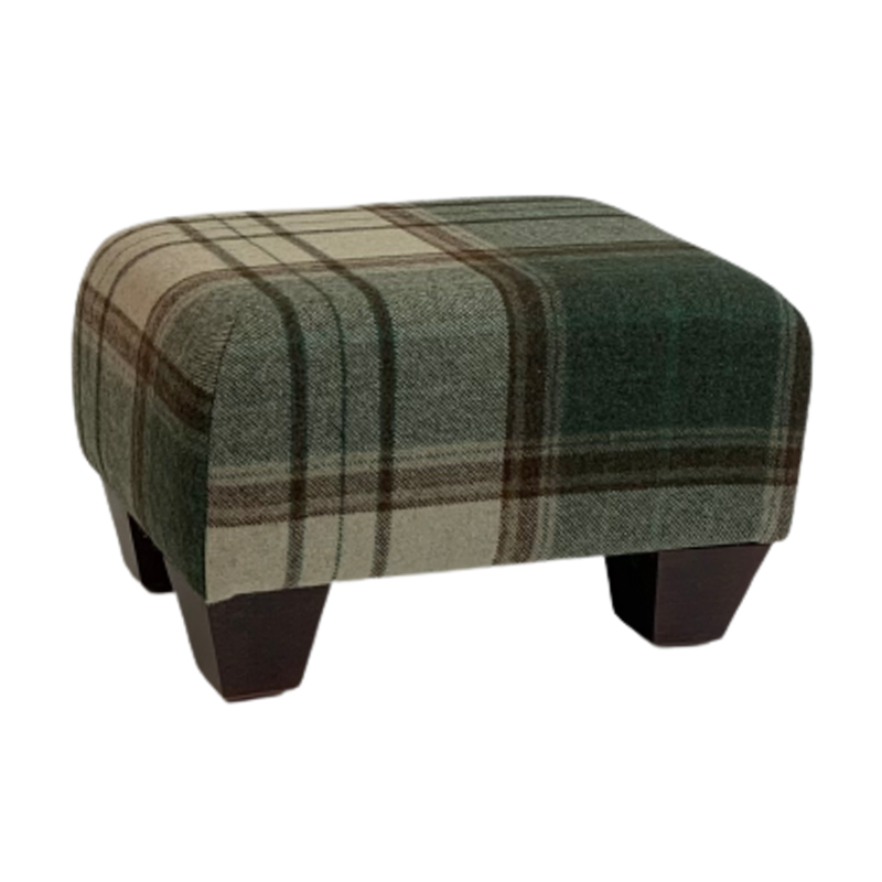 Small Tartan Wool Footstools | UK handmade | Footstools Direct