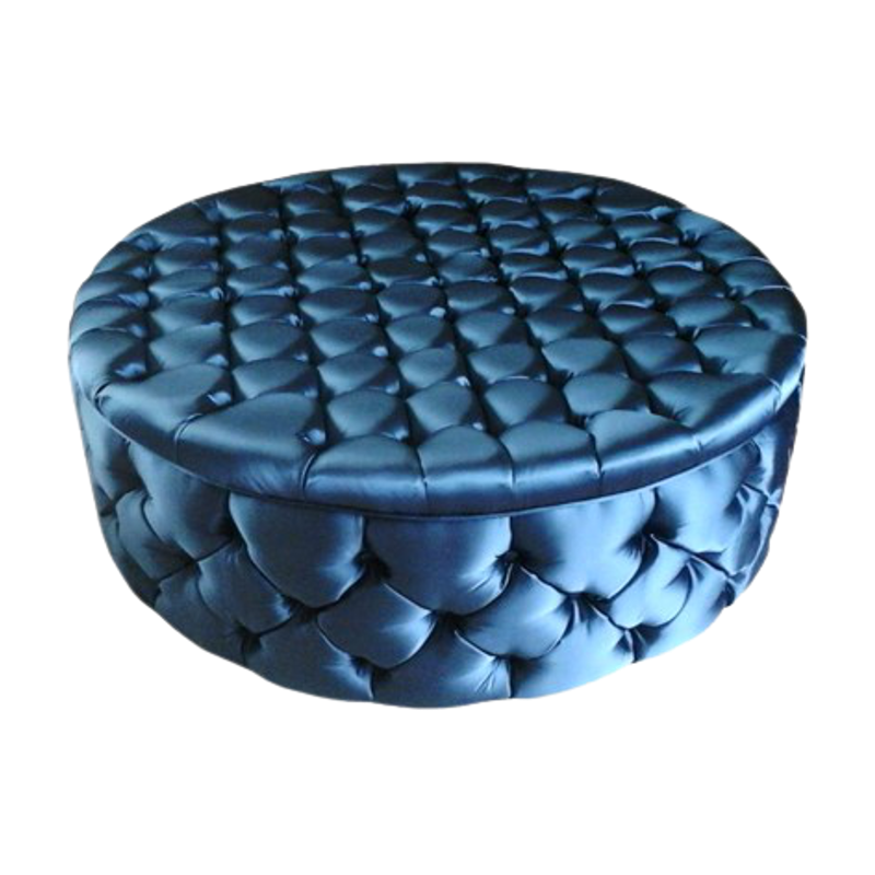Large Round Ottomans | Footstools Direct |Deep Buttoned