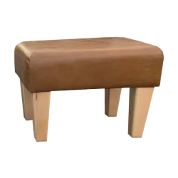 Large Italian Leather Footstools | Footstools Direct | Handmade Goods!