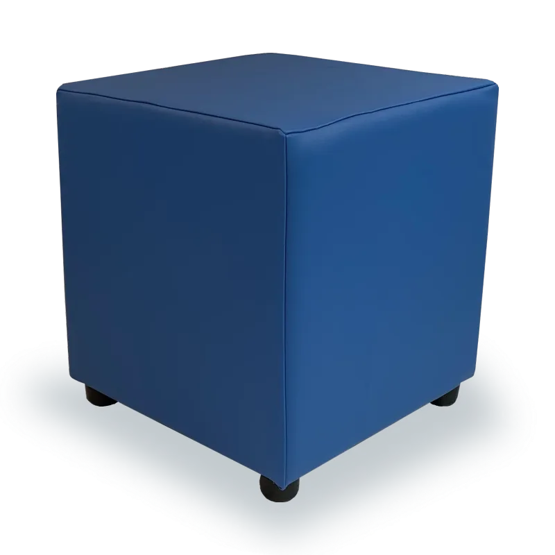 Faux Leather Cube Seating Bluebell Faux Leather (Blue)