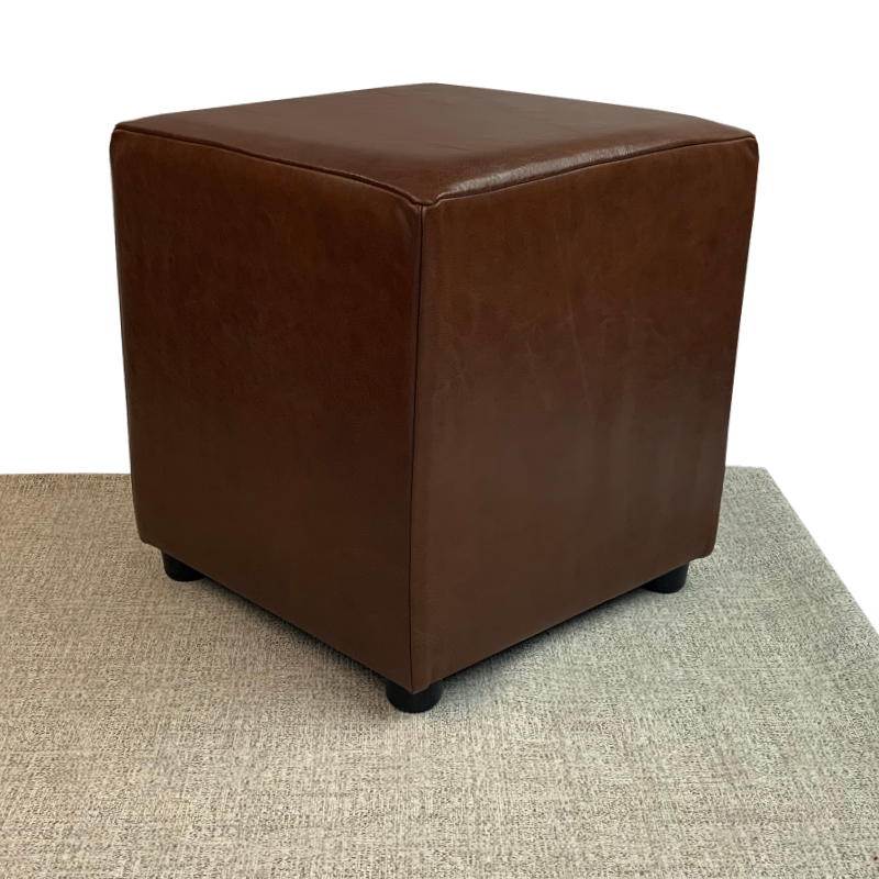 Italian Leather Cube Seats | UK Handmade | Footstools Direct