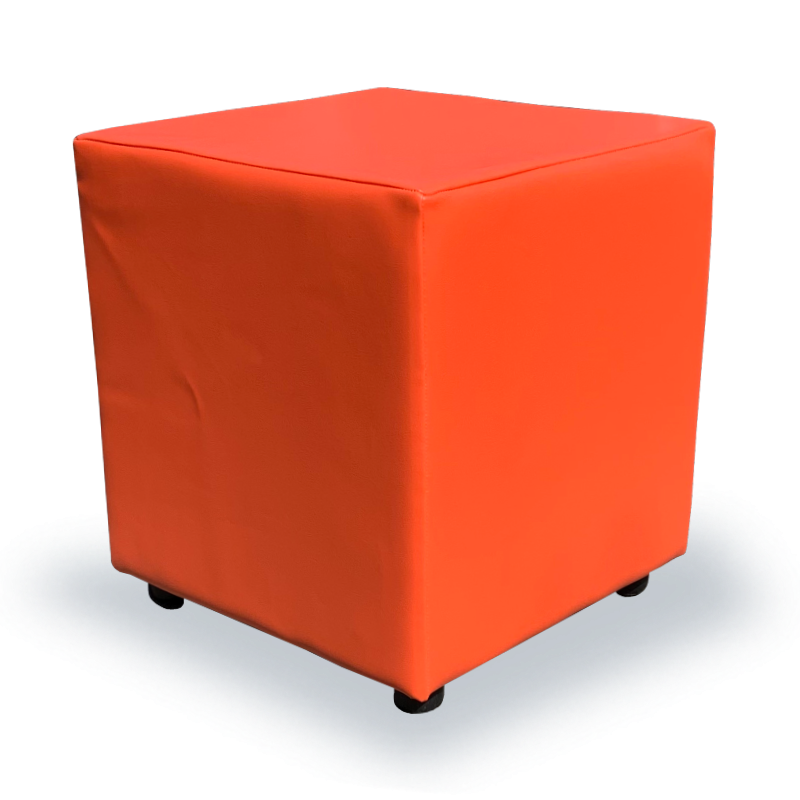 Faux Leather Cube Seating Mikado Faux Leather (Orange)