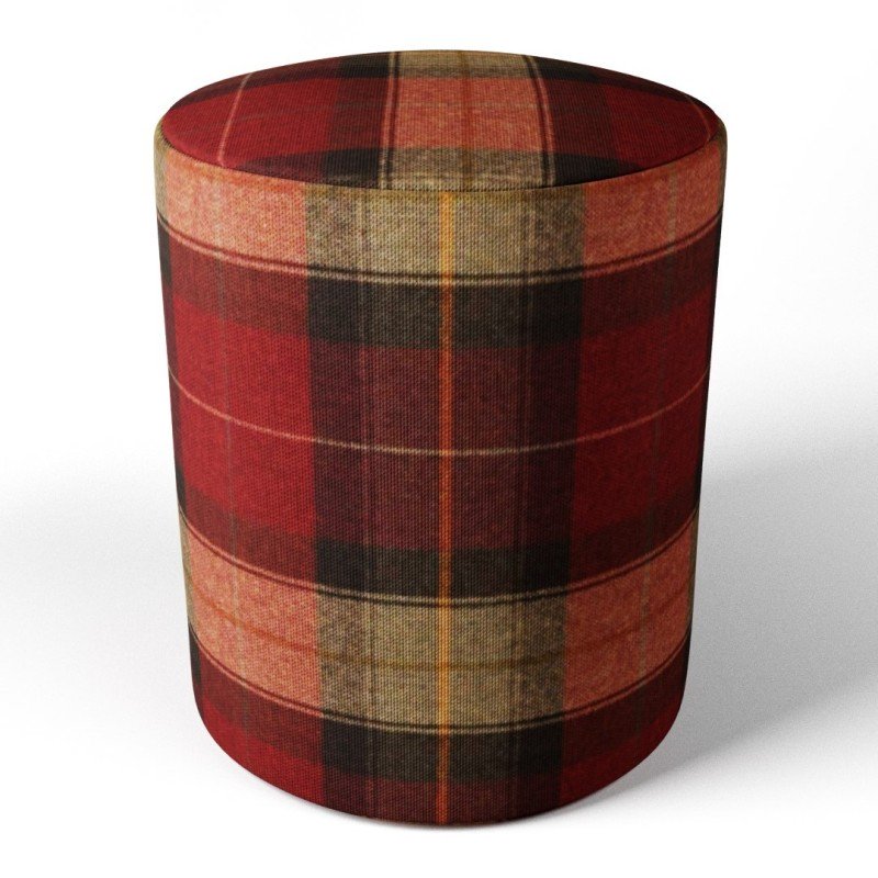 Tartan Round Stools | Footstools Direct | UK handmade