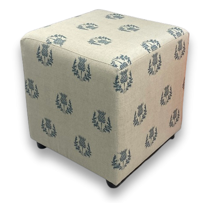 Customer own fabric cube seating Footstools Direct