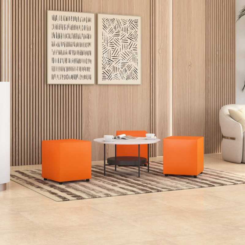 Faux Leather Cube Seats | UK handmade | Footstools Direct