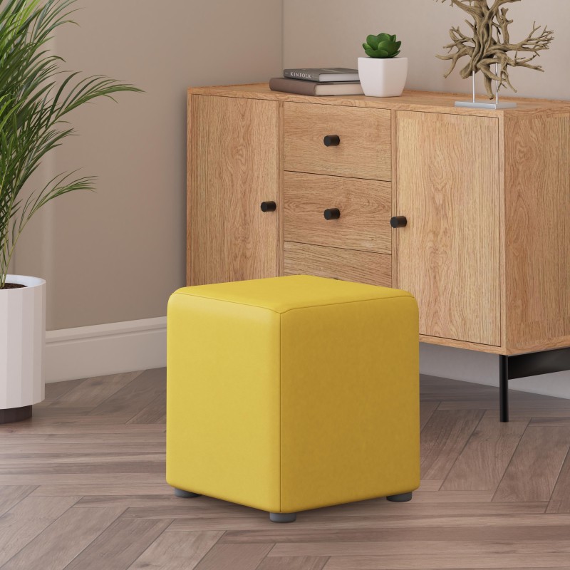 Faux Leather Cube Seats | UK handmade | Footstools Direct