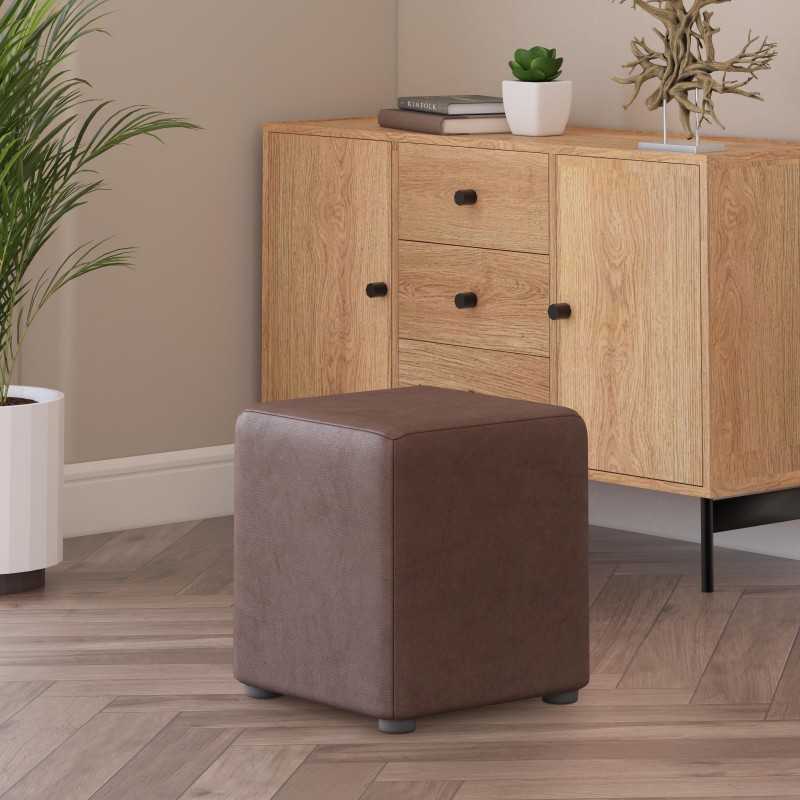Italian Leather Cube Seats | UK Handmade | Footstools Direct