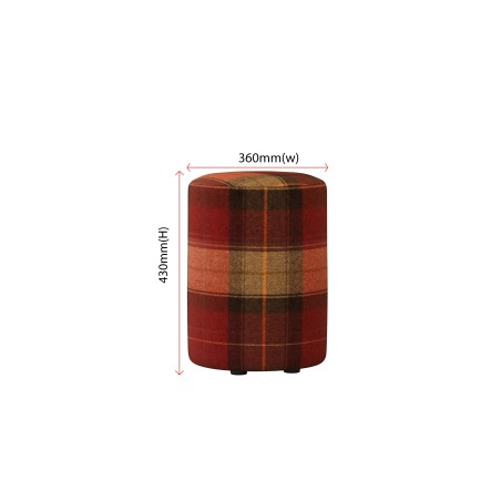 Tartan Round Stools | Footstools Direct | UK handmade