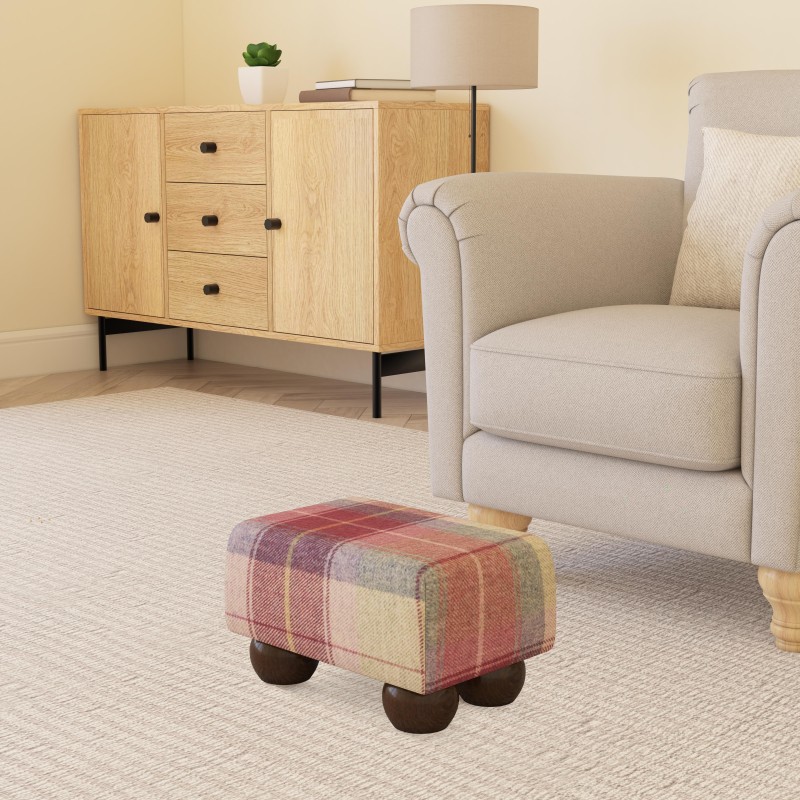 Small Tartan Wool Footstools | UK handmade | Footstools Direct