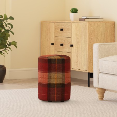 Tartan Round Stools | Footstools Direct | UK handmade
