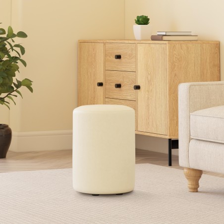 Italian Leather Round Stools | Footstools Direct | UK handmade