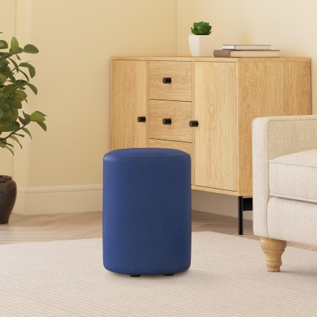 Faux Leather Round Stools | UK Handmade | Footstools Direct