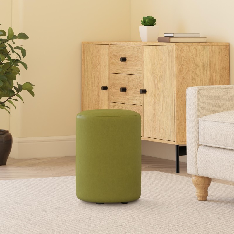 Faux Leather Round Stools | UK Handmade | Footstools Direct