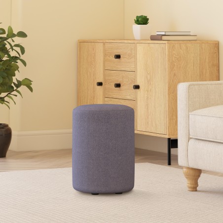 Fabric Round Stool | Pouffe in 100+ colours | Footstools Direct