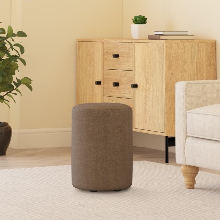Fabric Round Stool | Pouffe in 100+ colours | Footstools Direct
