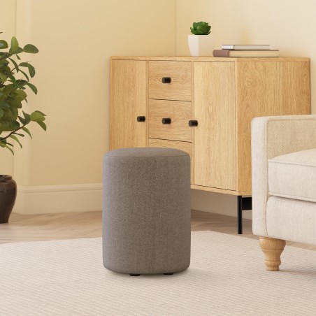 Fabric Round Stool | Pouffe in 100+ colours | Footstools Direct