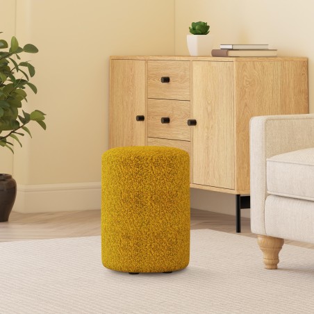 Fabric Round Stool | Pouffe in 100+ colours | Footstools Direct