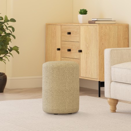 Fabric Round Stool | Pouffe in 100+ colours | Footstools Direct