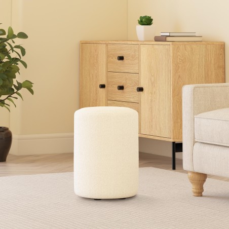 Fabric Round Stool | Pouffe in 100+ colours | Footstools Direct