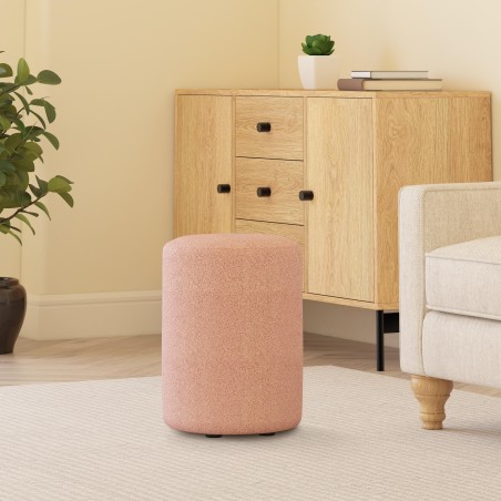 Fabric Round Stool | Pouffe in 100+ colours | Footstools Direct