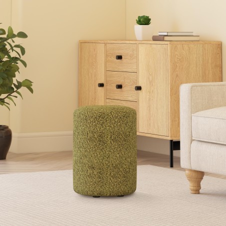 Fabric Round Stool | Pouffe in 100+ colours | Footstools Direct