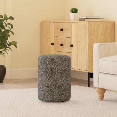 Fabric Round Stool | Pouffe in 100+ colours | Footstools Direct