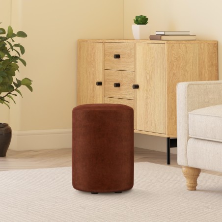 Fabric Round Stool | Pouffe in 100+ colours | Footstools Direct